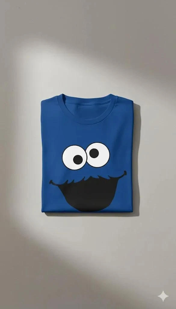 Sesame Street Role Playing T-shirt Set - A Commemorative Printed T-shirt for Elmo and Cookie Monster T-shirt Enthusiasts view 6
