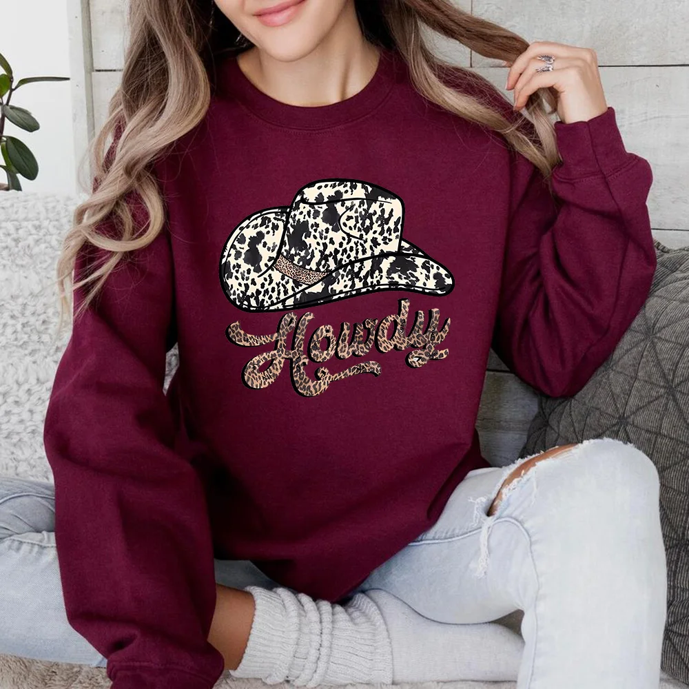 Howdy Sweatshirt Western Cowgirl Shirt Yeehaw Cowboy Romance Hoodie Country Concert Jumper Vintage 90s Rodeo Western Sweatshirts