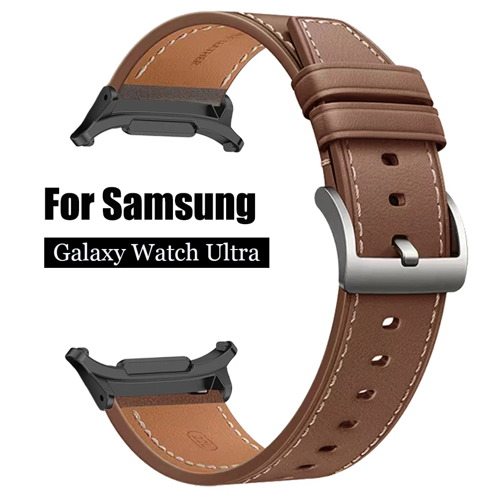 Samsung Galaxy Watch 8 Classic 8 44mm 40mm 46mm、Galaxy Watch Ultra 2 47mm対応 レザーストラップ バンド ブレスレット ジャストフィット