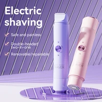 Double Head Electric Epilator Women Rechargeable Painless Hair Remover Shaver for Body Private Areas Bikini Gentle Trimming 3