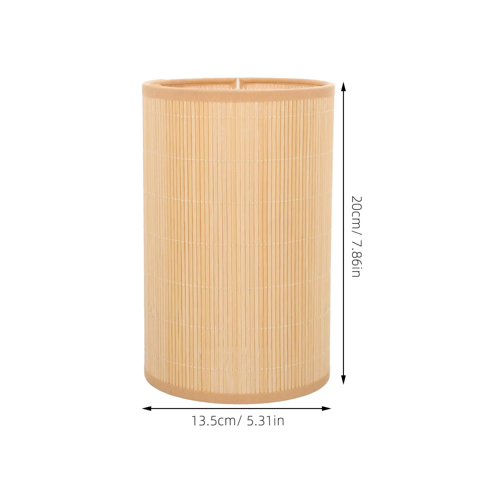 

Bamboo Lampshade E27 E14 Cylinder Woven Cover for Ch eliers Table Lamps Pendant Light Shades Home Restaurant Soften Light Eye