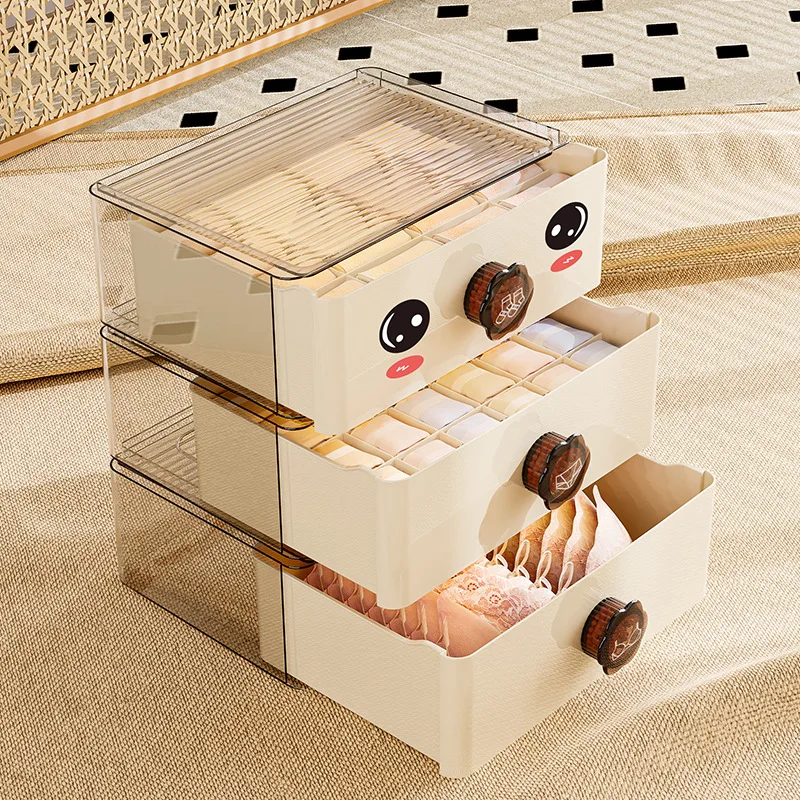Bedroom underwear pantyhose dust-proof can be stacked cartoon wind storage box multi-functional with aromatherapy storage box
