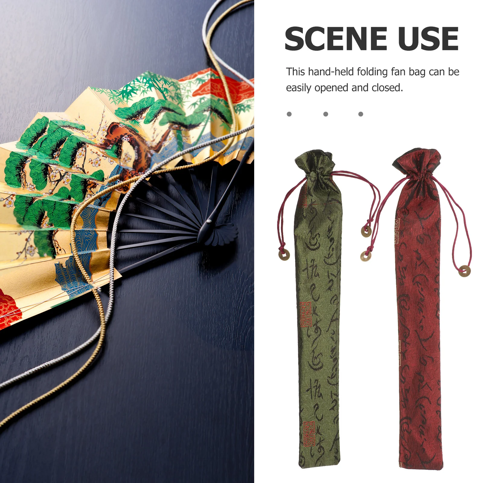 4 قطعة حقيبة قابلة للطي الحقيبة المحمولة لمراوح الورق المحمولة تخزين خفيفة الوزن واقية منظم مروحة اليد مروحة الزخرفية