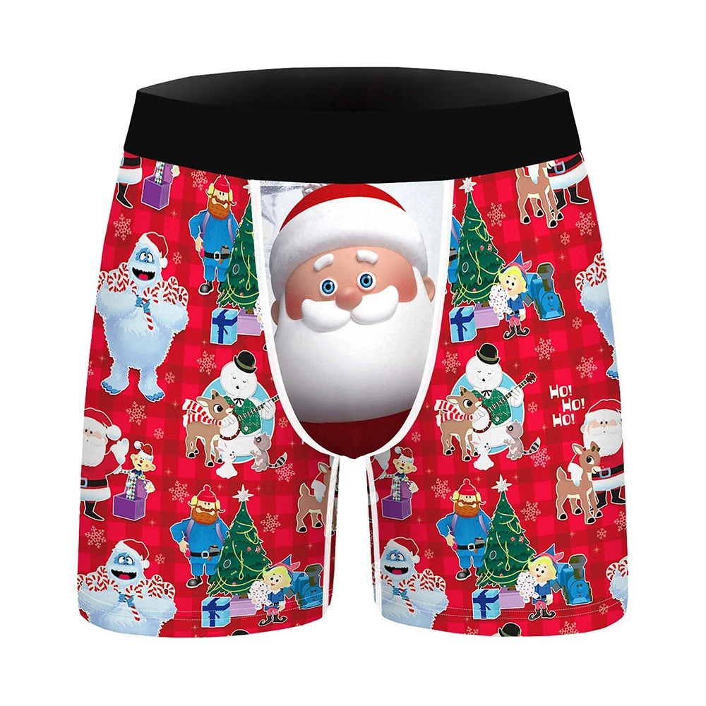 

Цельный комплект мужских сексуальных длинных шорт-боксеров, удобное спортивное нижнее белье, повседневное повседневное мужское нижнее белье