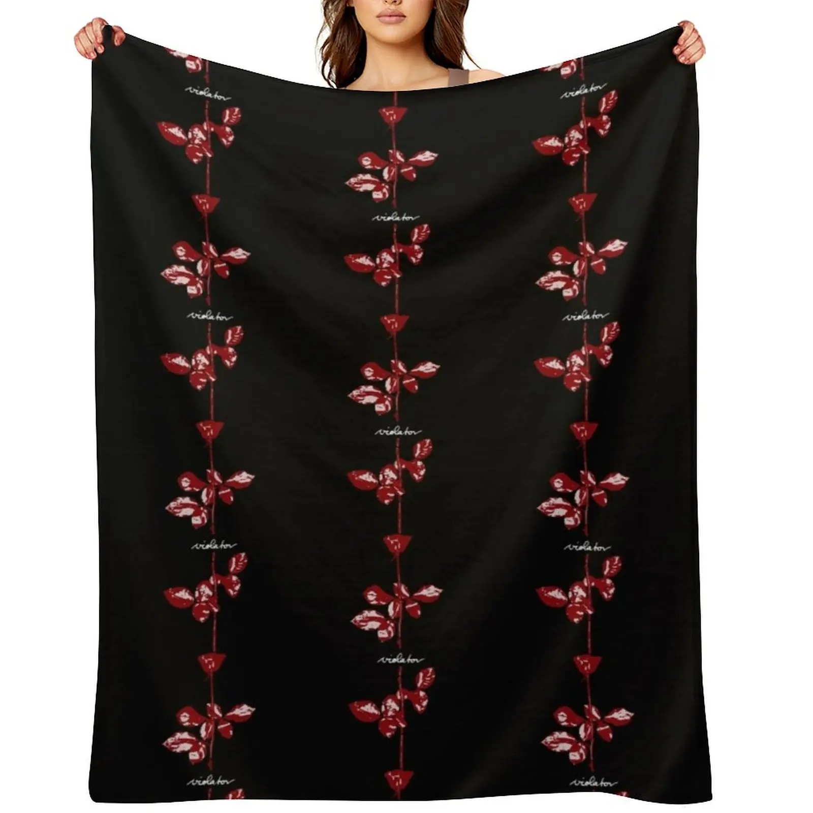 

Violator Red - Depeche Mode Throw Blanket Loose Sofa Quilt Flannel Bed linens Blankets