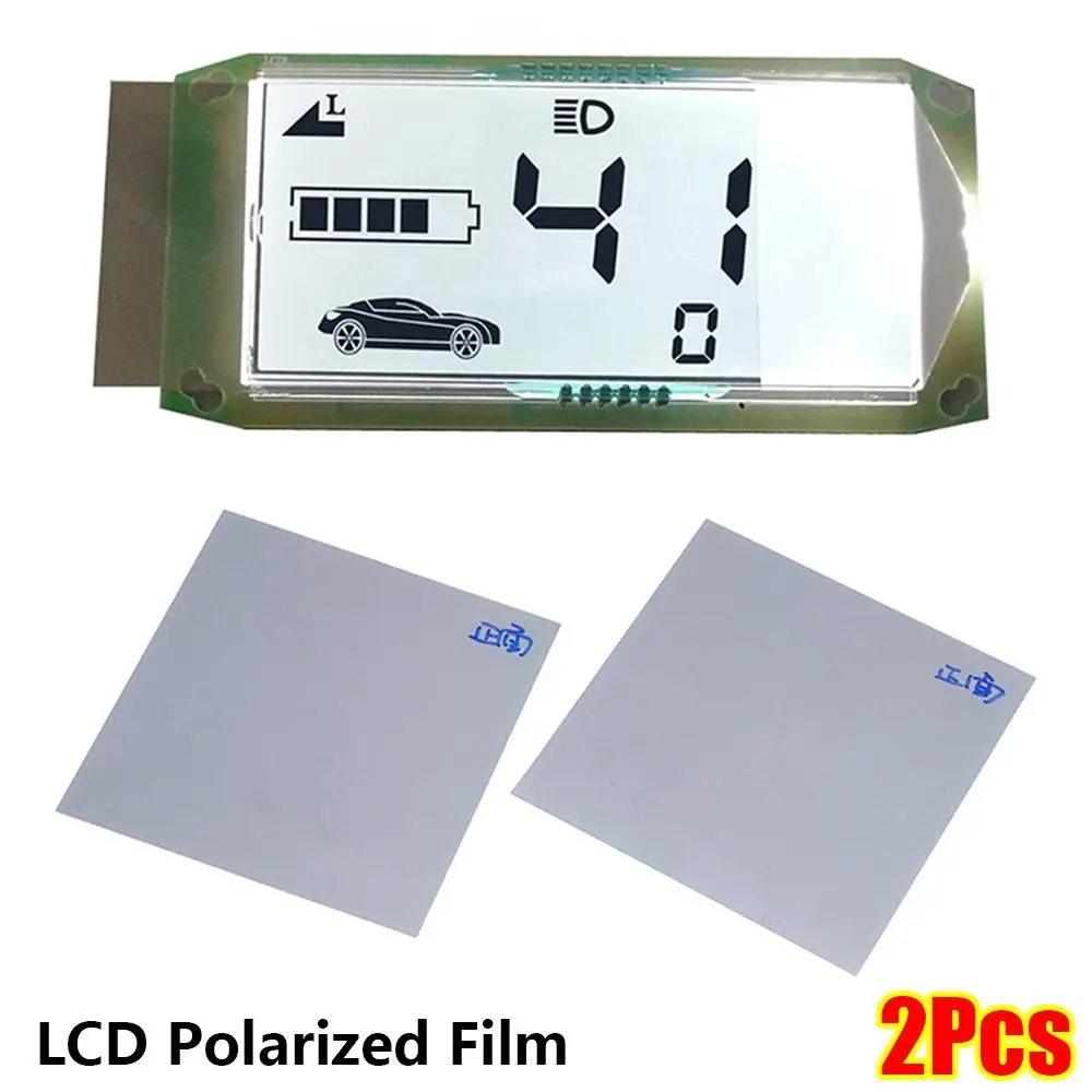 2Pcs 9x9cm LCD Polarized Film Universal Image Display Screen Display Screen Film Universal LCD Film for Electric Vehicle Screen