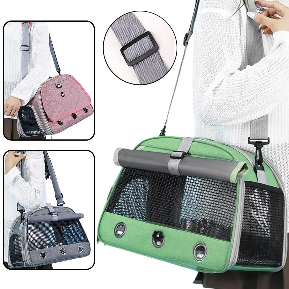 Portable Parrot Outdoor Carrying Case Breathable Collapsible Small Pet Access Transport Cage Bird Carry Walking Bag