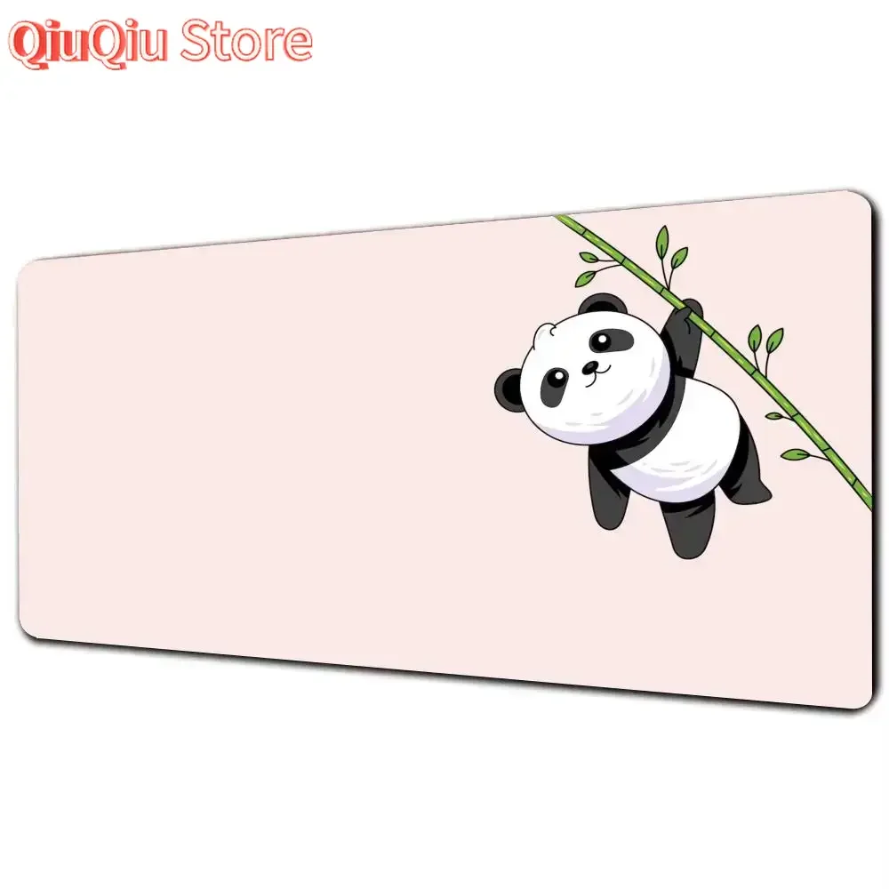 

Большой милый розово-белый коврик для мыши Kawaii Panda, игровой коврик для клавиатуры XxL, аксессуары для ноутбуков, резиновые настольные коврики, офисный ковер