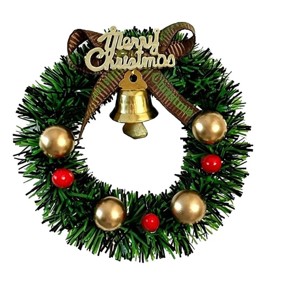 LED Night Light Christmas Wreath Fridge Magnet 3D Magnetic Sticker Christmas Tree Fridge Magnet Simulation Resin Resin