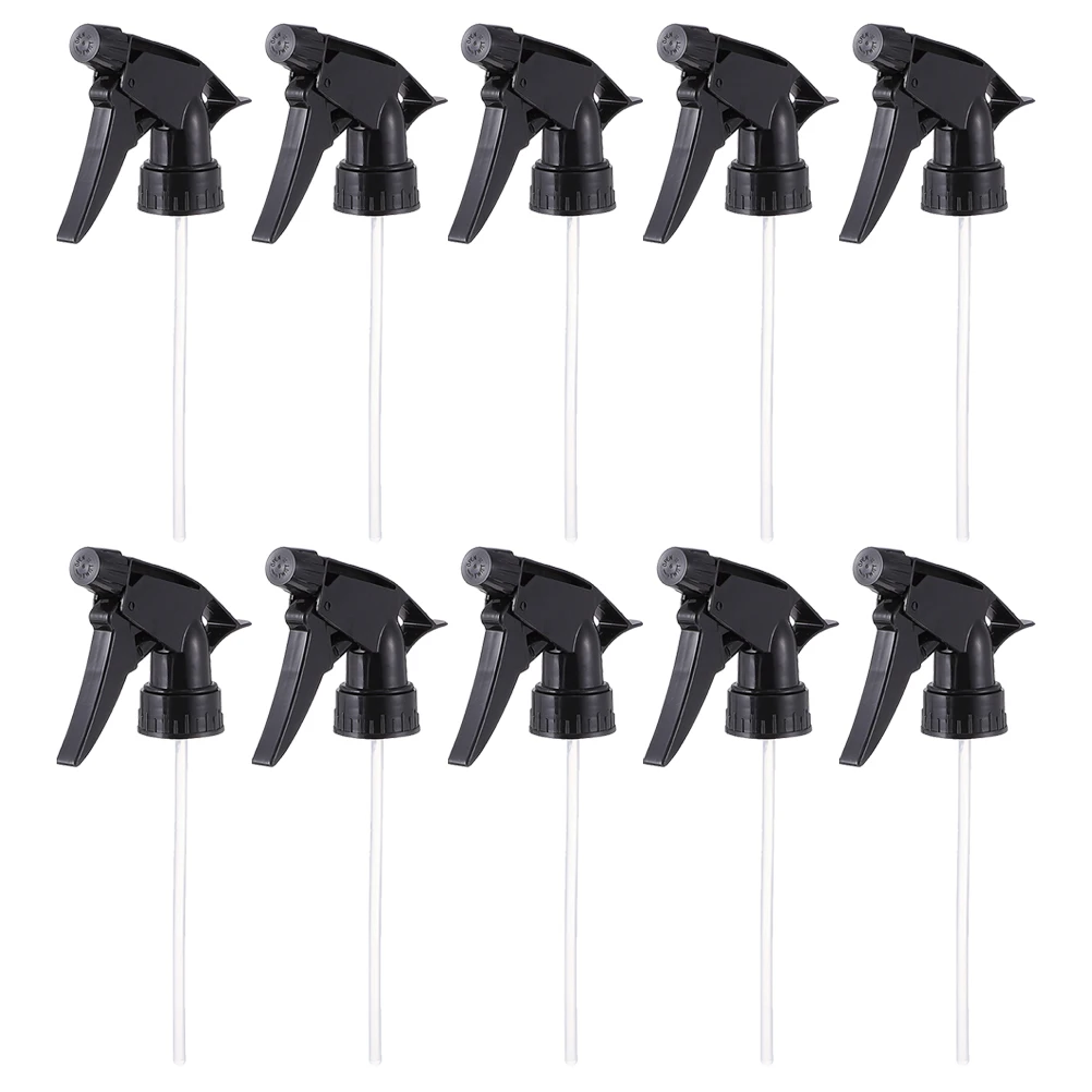 

10PCS Black Spray Bottle Nozzle Replacement Heads for 28 400 Neck Bottles Adjustable Stream Sprayer Trigger Tops Chemical