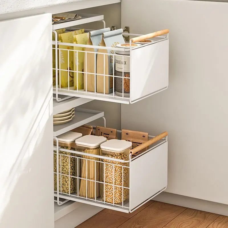 

Kitchen Drawer Storage Rack Sink Pull-out Domestic Storage Rack Cabinet Cup Bowl Dish Storage Rack