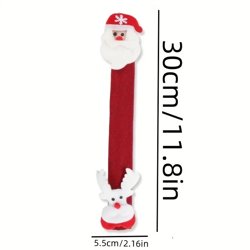 1pc Christmas Refrigerator Handle Santa Snowman Kitchen Appliance Covers Christmas Kitchen Decor,Microwave Handle Protector