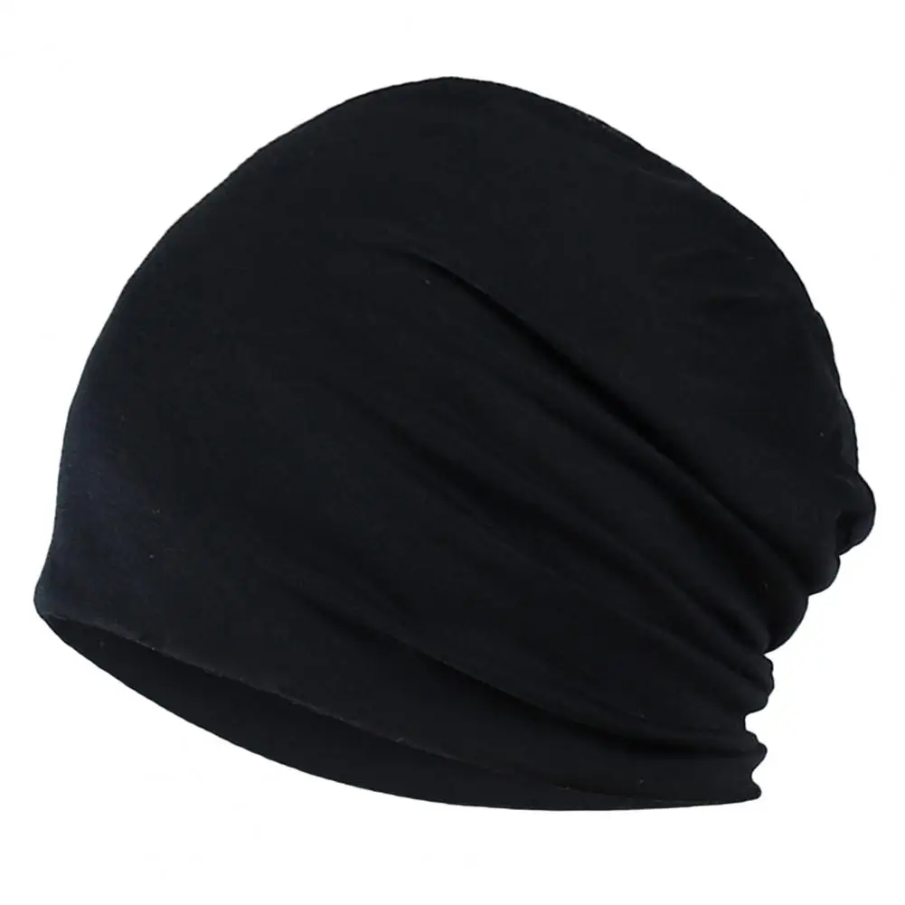 Baggy Beanie Hat Lightweight Running Beanie Pleated Men Women Hat Autumn Spring Hip Hop Soft Skullcap Outdoor Windproof Bonnet