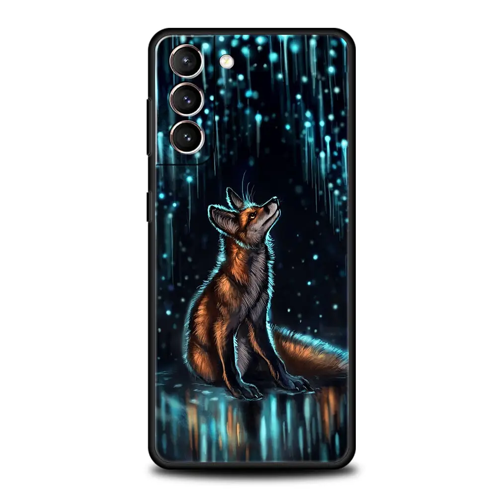 Cute Cartoon Animal Fox Case For Samsung Galaxy S22 S21 S20 Ultra FE 5G Plus S24 S10 Plus S23 S10E Silicone Phone Cover