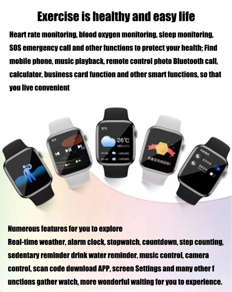 Smart Watch with Blood Glucose, Blood Lipid, Uric Acid and Health Monitoring description 14
