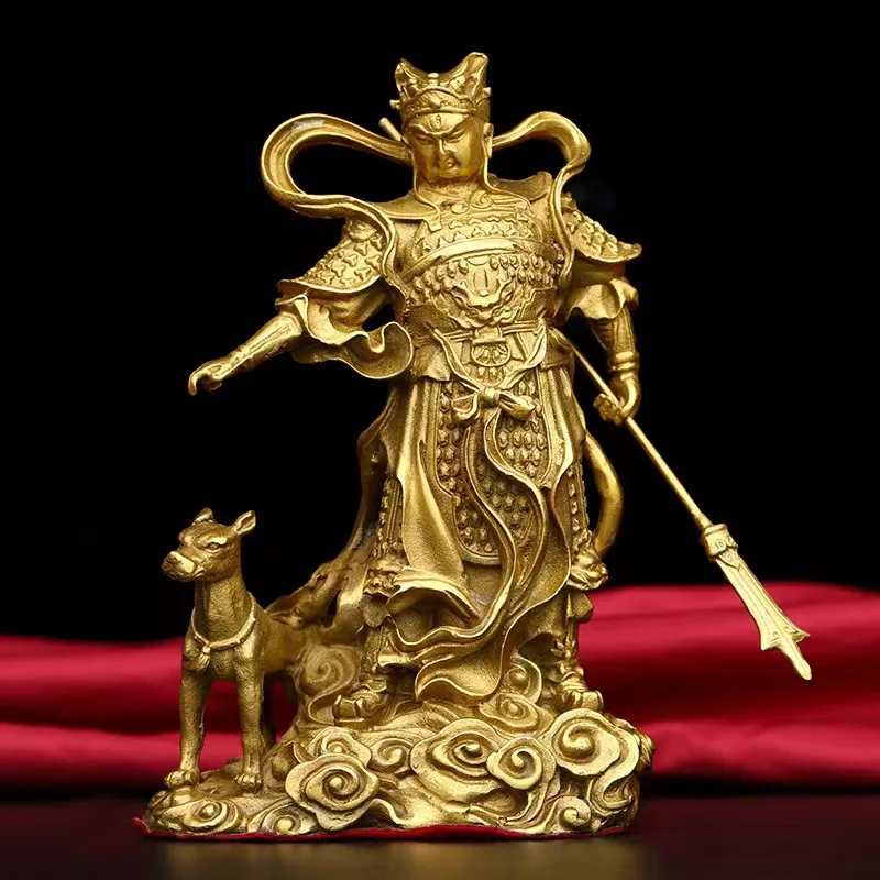 

Brass Seven-Inch Erlang God Copper Figure Home Decoration Office Space Table Decoration One Piece Dropshipping