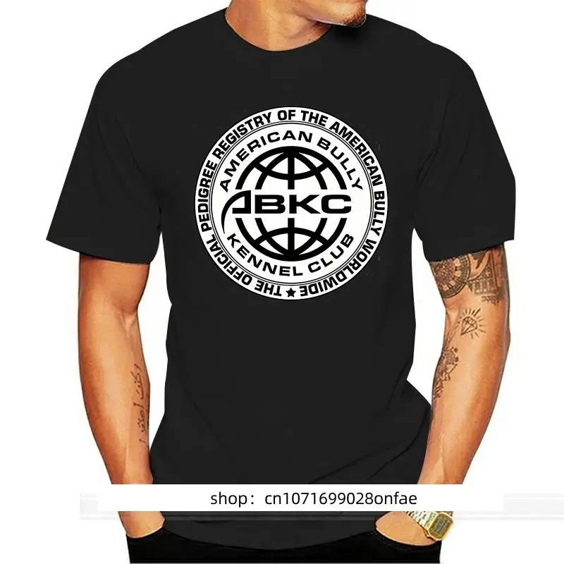 ABKC American Bully Kennel Club T Kemeja Pria Lengan Pendek T-shirt Pria Merek To Teeter Pria Musim Panas Katun T Shirt