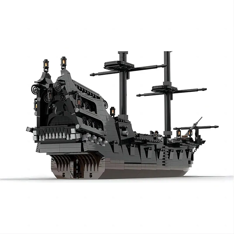 

MOC Transportation series Pirate sailboat Ship Model Scene Series Ornament Assembly Puzzle children Toy Christmas gifts