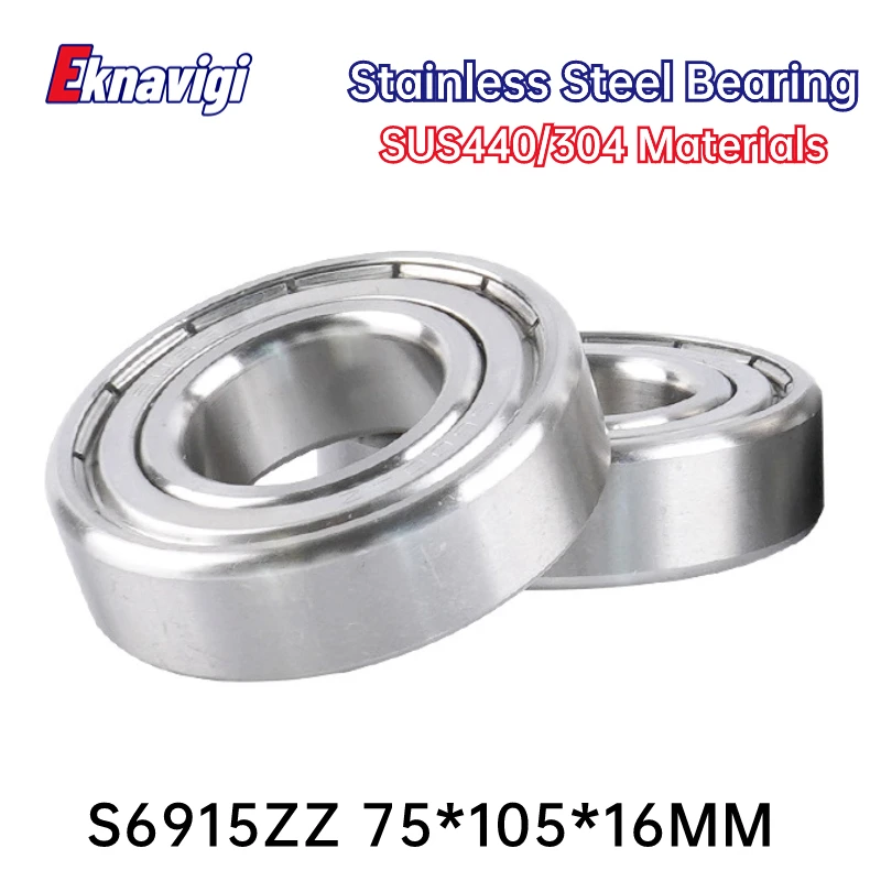 

1PCS Micro Bearing 440 Stainless Steel Bearing S6915ZZ 75*105*16MM Transmission Instrument Bearings