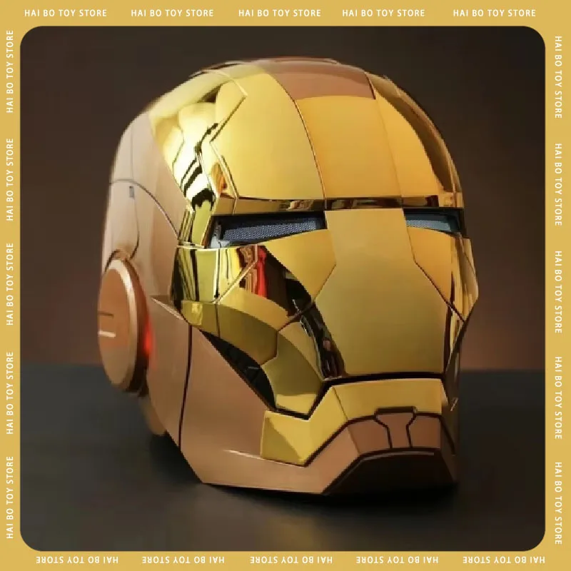 Casco Iron Man MK5 Marvel'S negro oro negro plata casco eléctrico máquina de voz controlada por voz máscara facial regalos de Superman