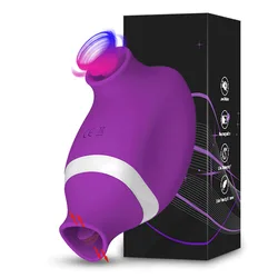 Powerful Sucking Vibrator Female Licking Tongue for Clitoris Nipples Suckers Vacuum Stimulator Sex Toys Adults for Women Couples