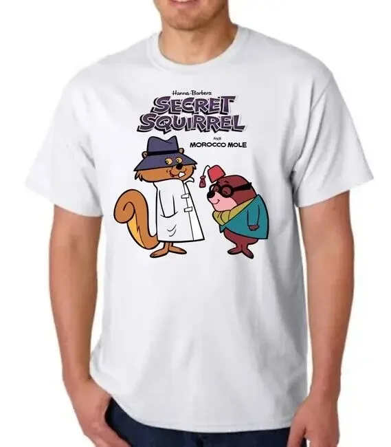 SECRET SQUIRREL & MORROCCO MOLE TEE T-SHIRT HANNA BARBERA CARTOON  ANIMATION