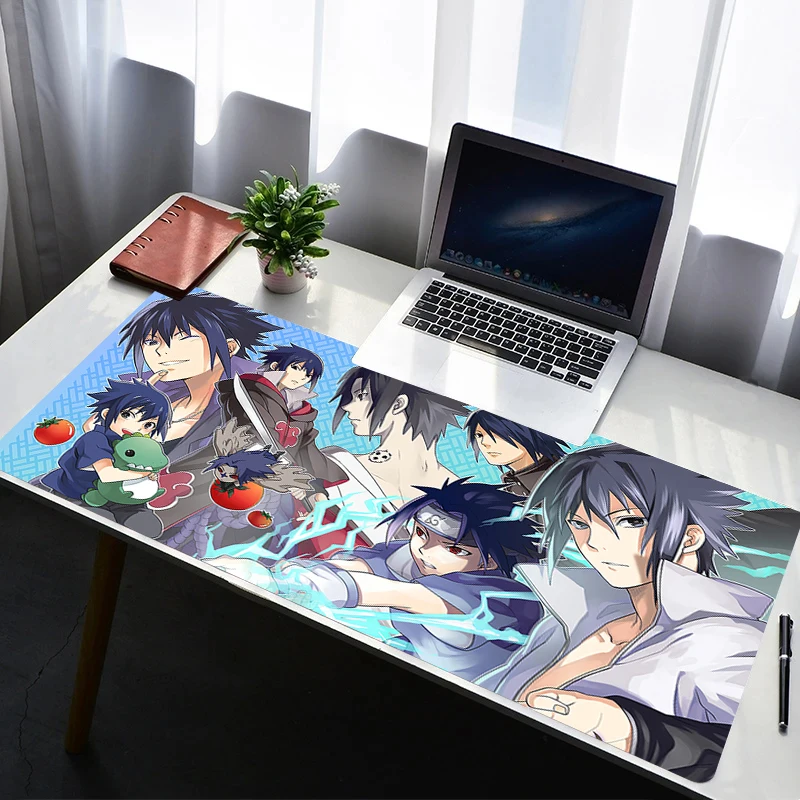 

Mouse Pad PC Non Slip Rubber Mousepad Laptop Gamer Cabinet Naruto Sasuke HD Keyboard Pad Office Computer Gaming Desk Mouse Mat