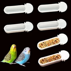 4/10pcs Small Bird Plastic Food Cup Convenient Hanging Food Feeder Box for Canary Finch Small Size Bird Feeder