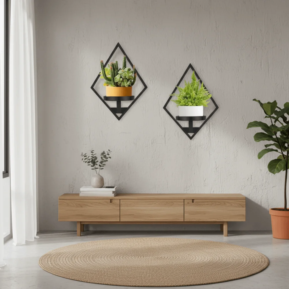 

Прочные металлические настенные полки для растений, легко устанавливаемые, для помещений и на окна, экономящие пространство, с плавающим дизайном