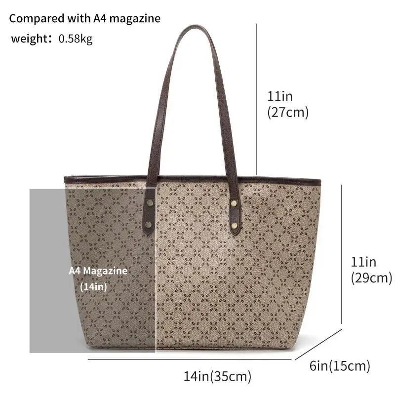 Big Women Tote Large Capacity Shopper Bag Female Designer Handbags 2023 Trendy Luxury Grey Soft Leather Ladies Handbag Purses A4