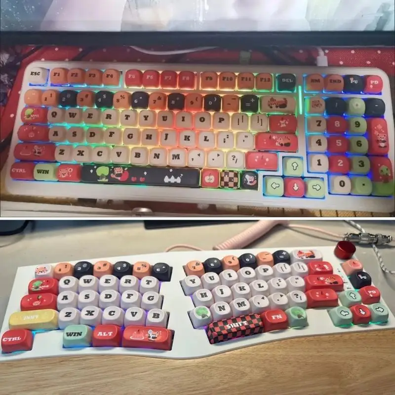 

OQO height Keycaps Vibranted Dessinspired Keyboards Keycap with Wear Resistant Coating and Universal Compatibility H8WD