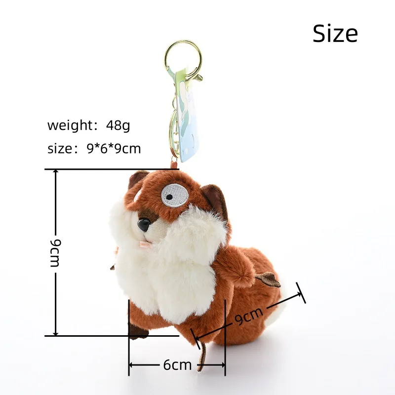 Creative Press Squeak Little Squirrel Plush Toy Keychain Pendant Kids Stress Relieving Toy Cartoon Cute Squirrel Plush Toy Gifts