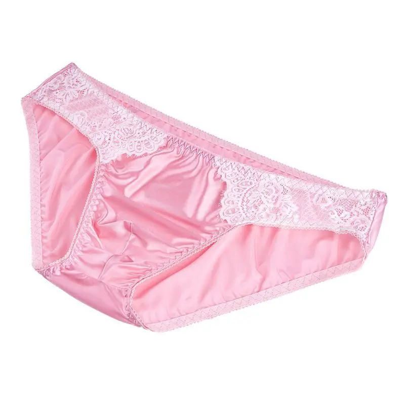 Biancheria intima di seta di ghiaccio di raso sexy lucido Mutandine Slip taglie forti Pantaloni di biancheria intima