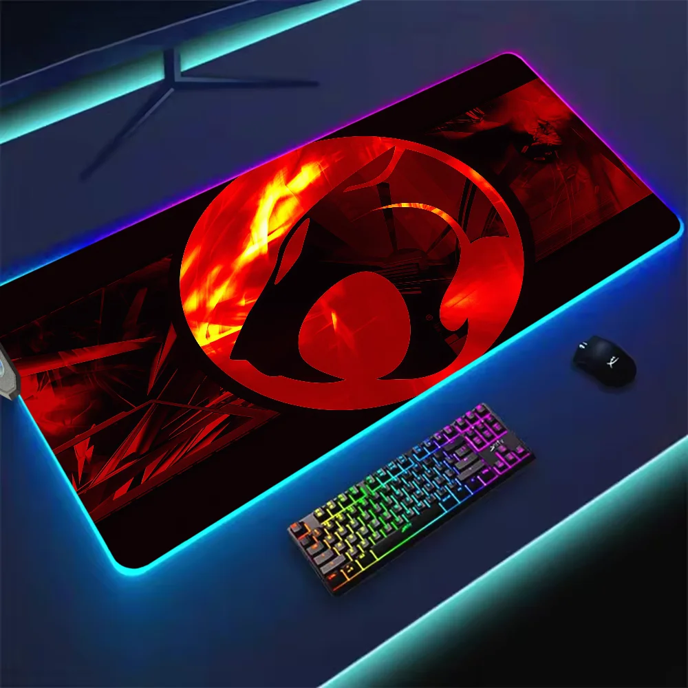 لوحة الماوس مكتب الكمبيوتر المنزل RGB مصباح ليد عدم الانزلاق مكتب حصيرة USB العلوم لعبة كبيرة ThunderCats المطاط قاعدة الخيال مقاوم للماء