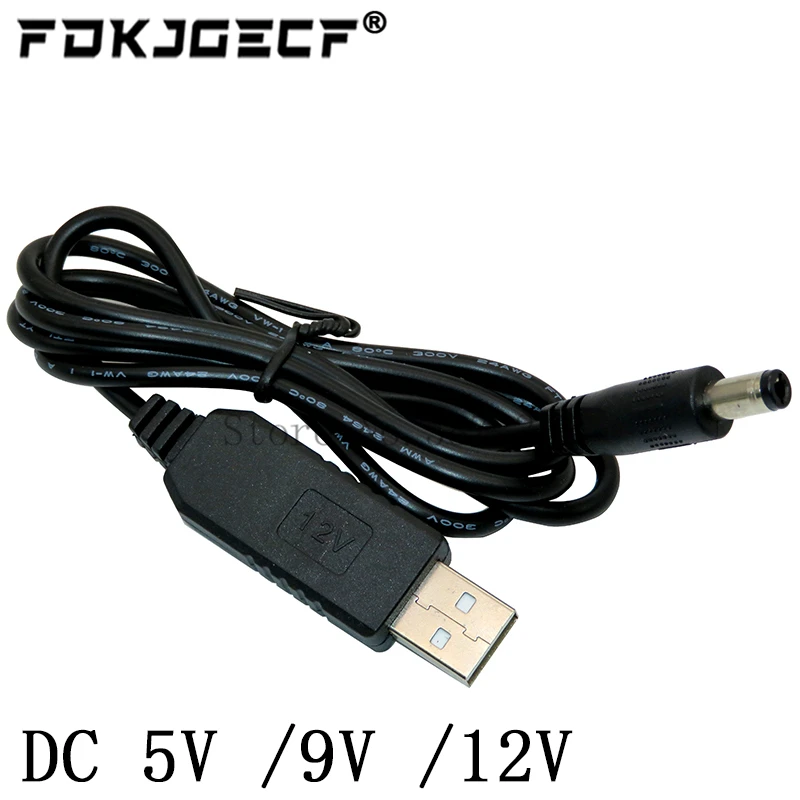 USB Power Boost Line Dc 5v To Dc 9v / 12v Step Up Module Usb Converter Adapter Cable 2.1x5.5mm Plug