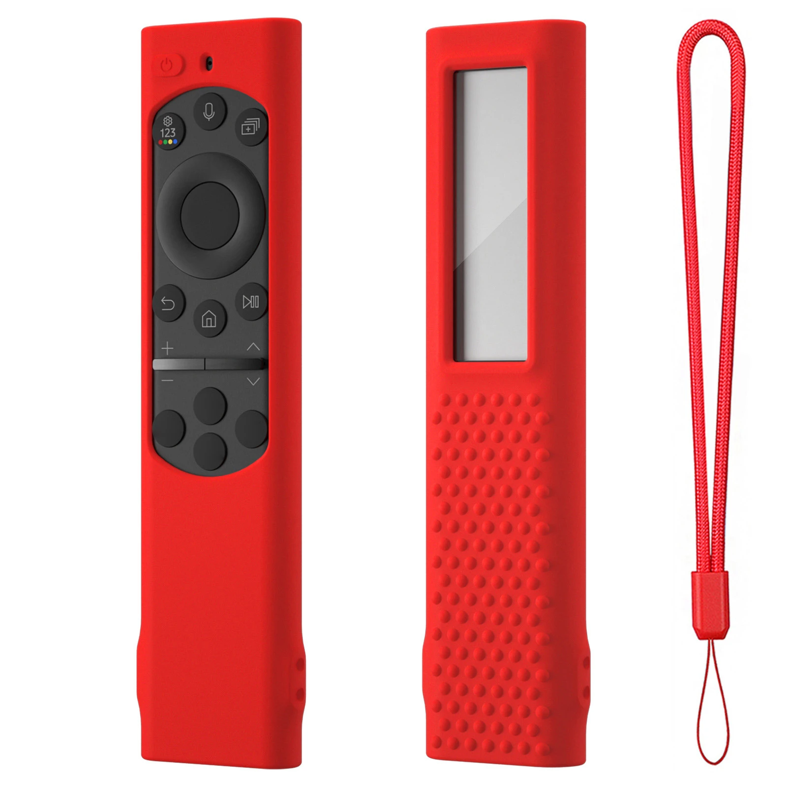 Smart TV Remote Silicone Sleeve for Samsung BN59-01327 BN59-01357 RMCSPB1FP1 Anti-Scratch Case with Lanyard