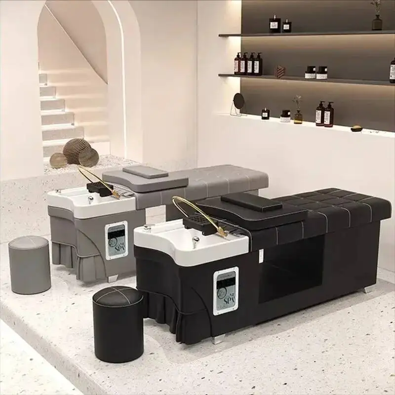 

Роскошное профессиональное кресло-мойка для салонов красоты, простое кресло для мытья волос, персонализированное, с функцией питания кожи, мебель для парикмахерских