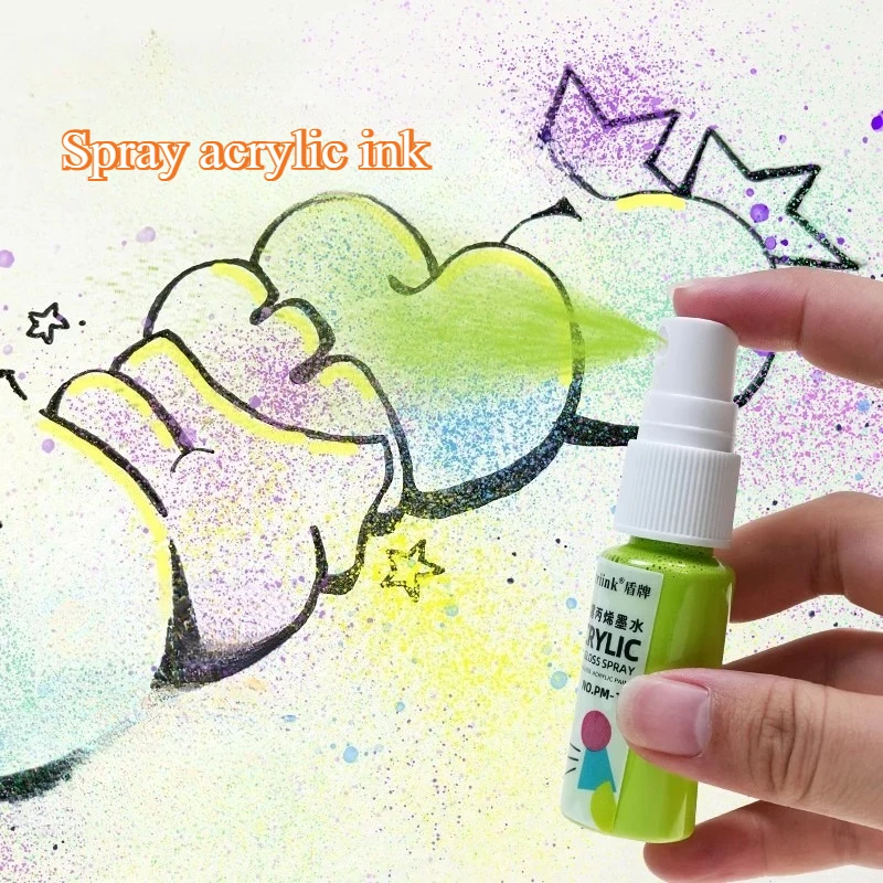 12/18/48 Colors 20ml Spray Acrylic Ink Wall Painting Graffiti Clothes Diy Spray Painting Color Change Waterproof  Acrylic Paint
