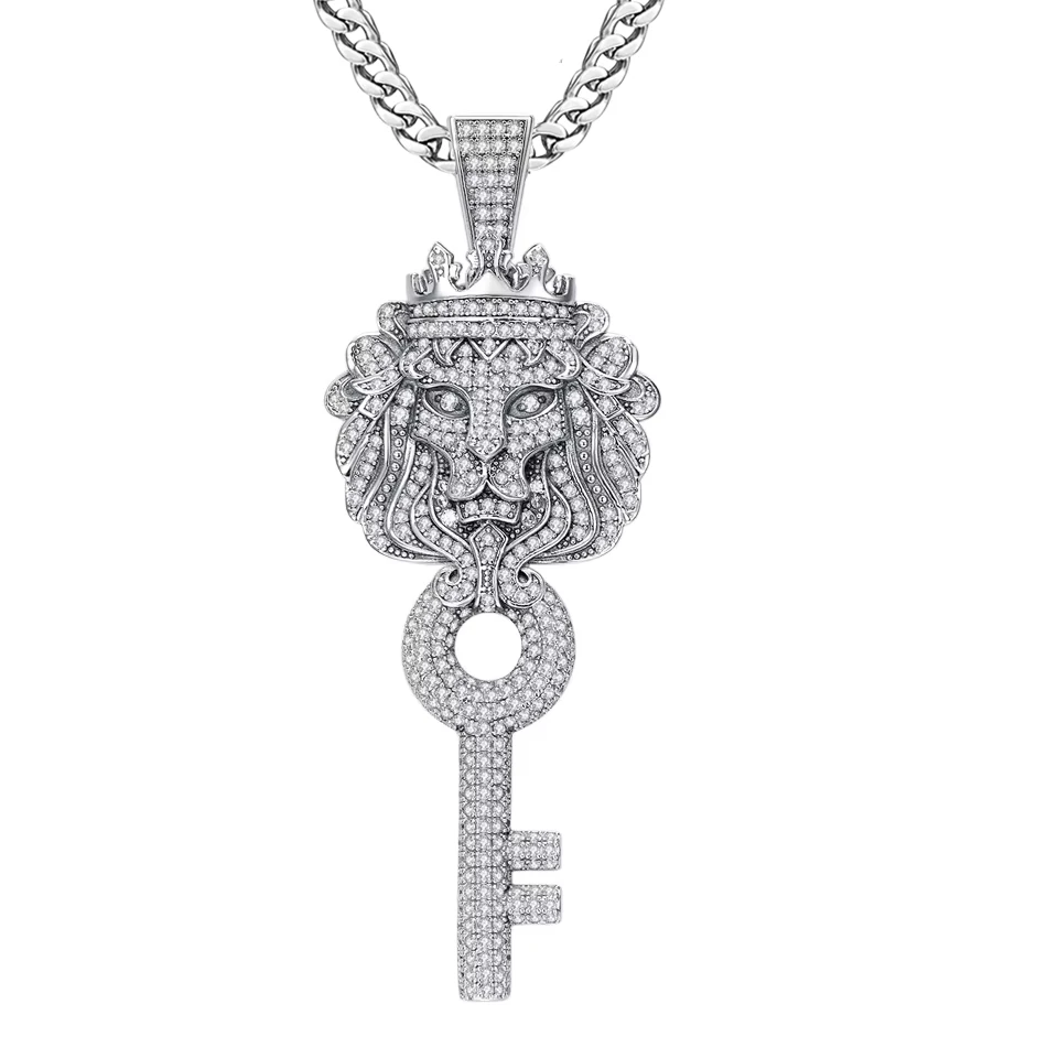 

Ожерелье-подвеска VANAXIN в стиле хип-хоп с изображением льва для мужчин, инкрустированное микро-фианитами, в стиле панк-рок, украшение для вечеринок ﻿