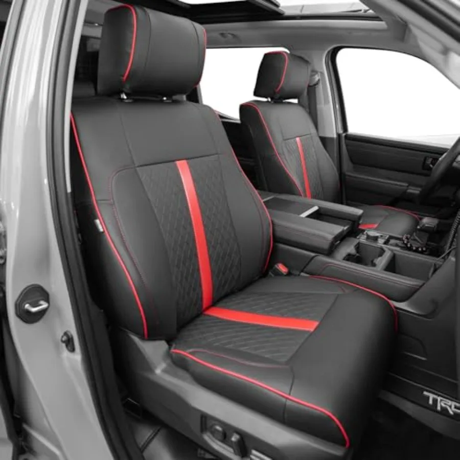 

Чехлы на сиденья для Toyota Tundra Crewmax Cab Double Cab SR SR5 2022-2026, полностью закрывающие, из искусственной кожи, водонепроницаемые, на заказ