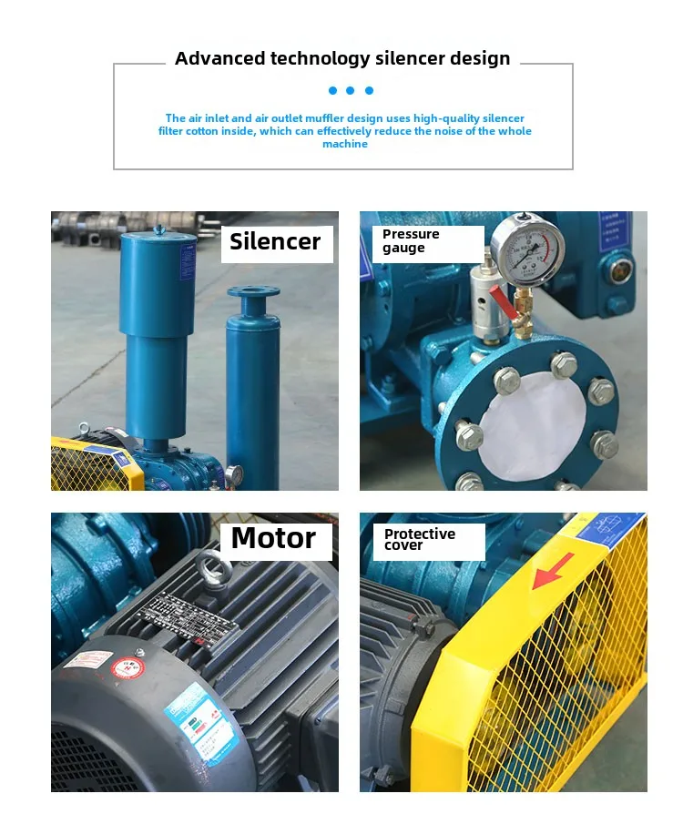 Fan Aerator Fish Pond Aeration High Pressure High Power Sewage Treatment Vacuum Pump Aquaculture