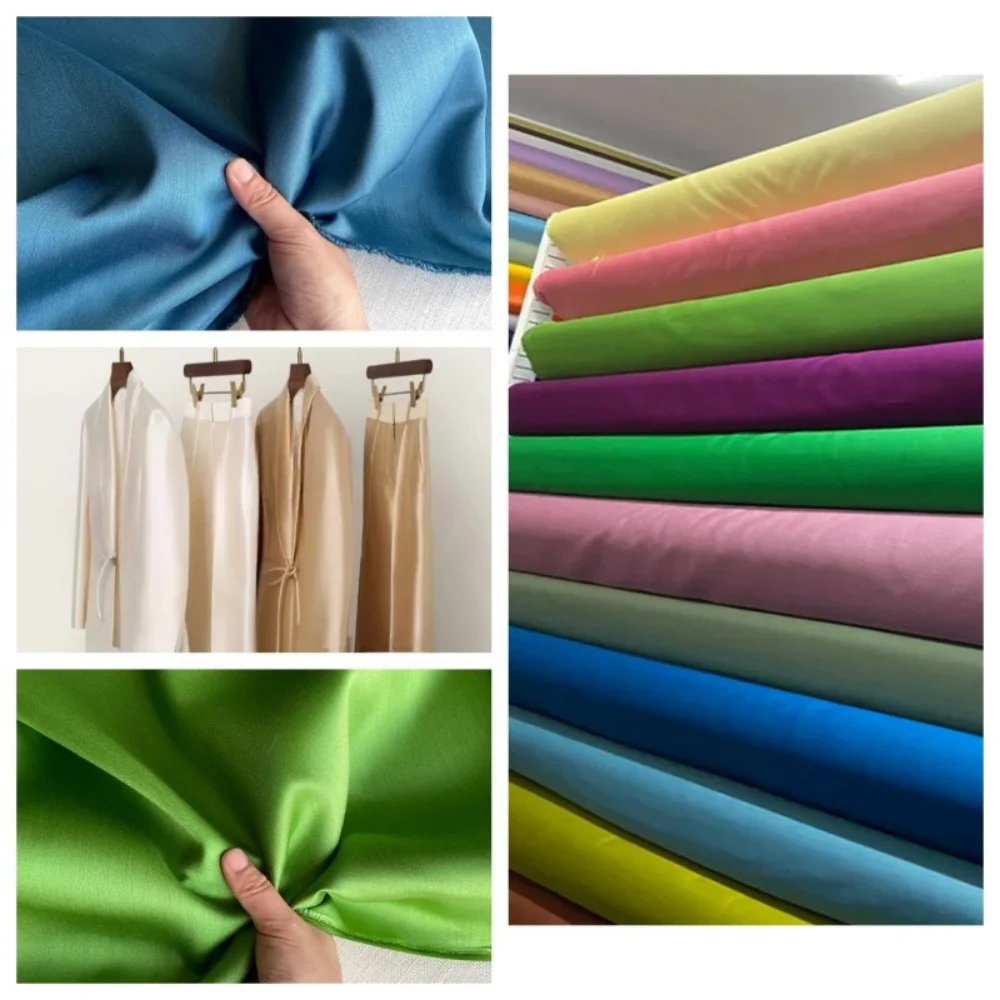 

Natural Mulberry Silk Wool Fabric for Clothing Formal Wear Outerwear Suit Fabrics By The Yard Diy Sewing Cloth Material