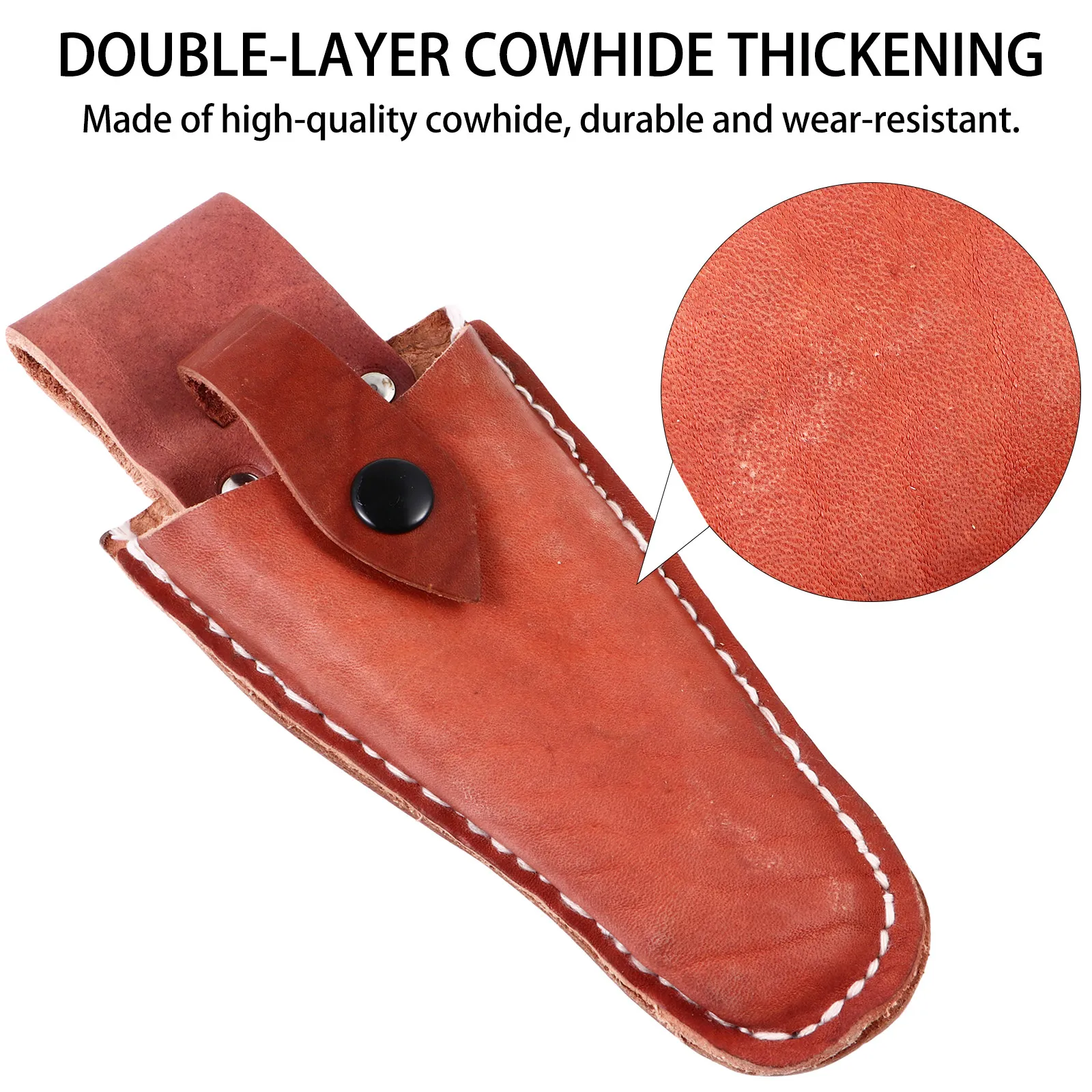 

Heavy Duty Pruner Cover Snap Closure Seamless Stitching Belt Loop Design Scissor Bag for Professional Gardeners