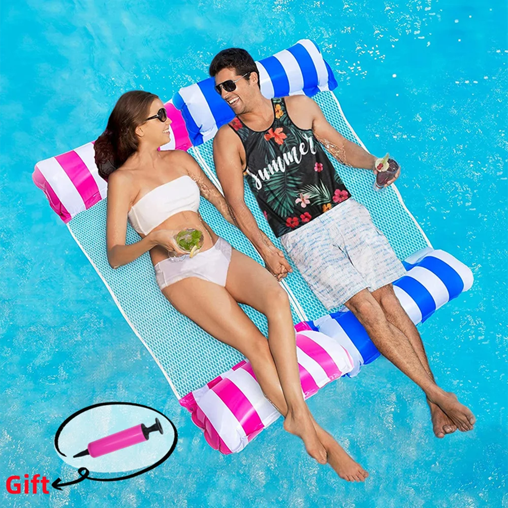 Colchoneta inflable plegable de PVC para piscina, colchón de aire para verano, piscina, playa, agua, tumbona，colchoneta piscina