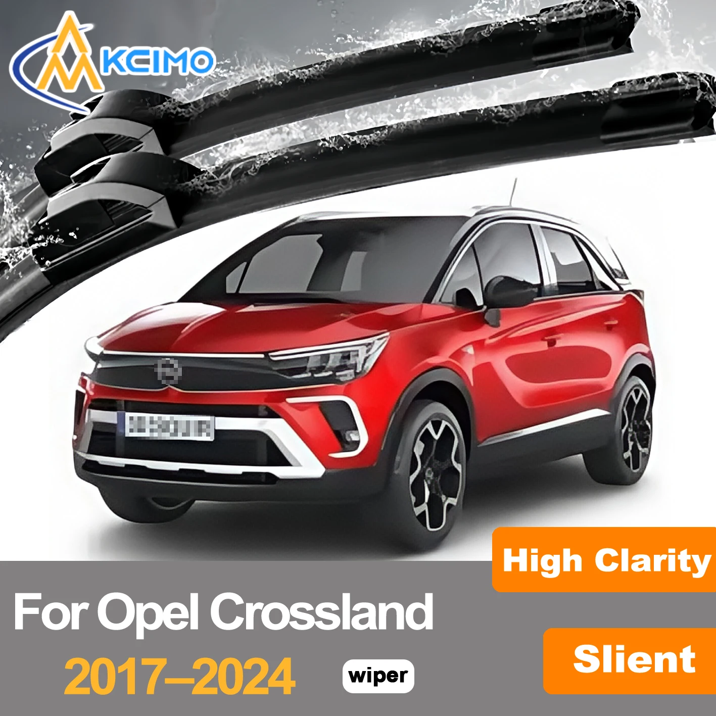 

Front Windshield Wiper Blades Set(Pair) For Opel Crossland 2017-2024 Vauxhall Crossland Exact Fit All-Weather Rubber Wipers