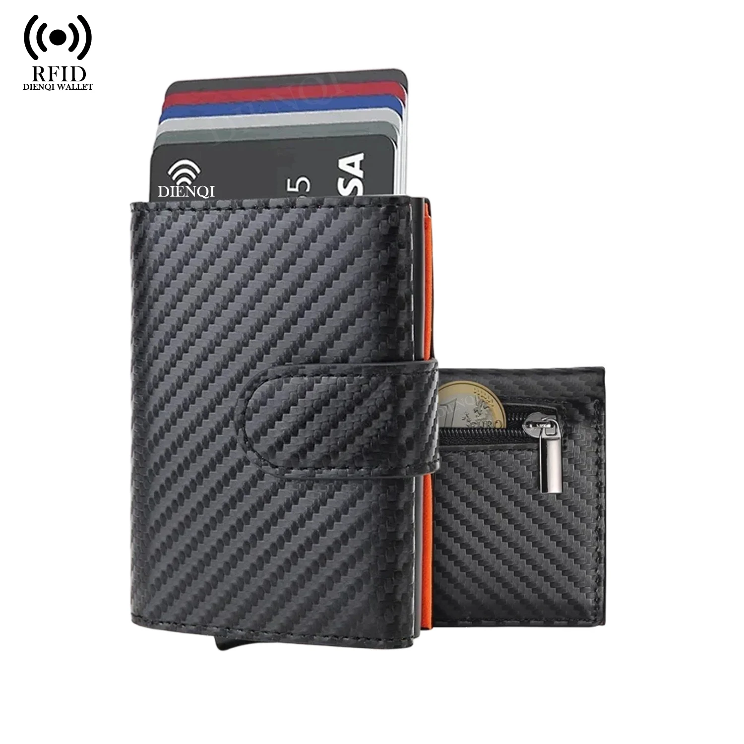 Portefeuilles gravés, portefeuille minimaliste, blocage RFID, porte-cartes de crédit pop-up, porte-monnaie, portefeuille de luxe personnalisé, cadeaux pour hommes