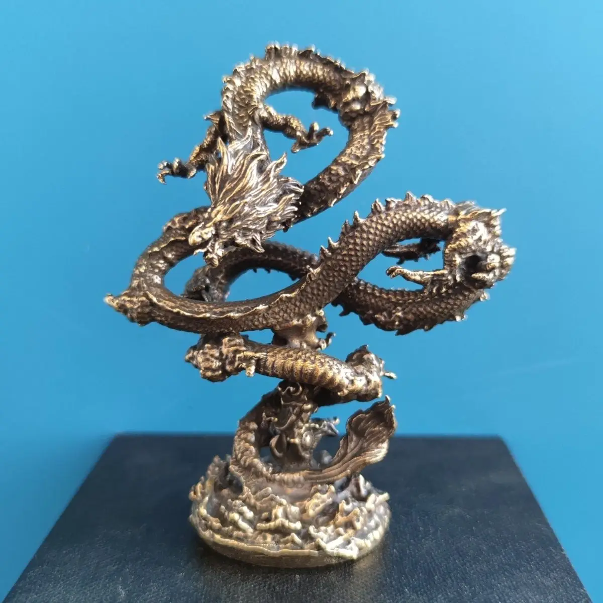 Creative Shenlong Figures Pure Copper Dragon Ornaments to Attract Wealth Home Ornaments Desktop Statue Gifts Animal Ornament