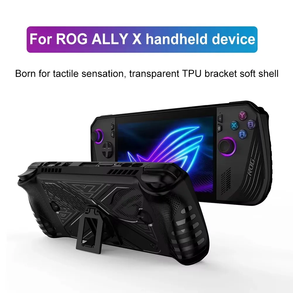 For ASUS ROG ALLY X Game Console Silicone Soft Protective Case Cover Shockproof Drop-proof All-round Protection Game Accessories