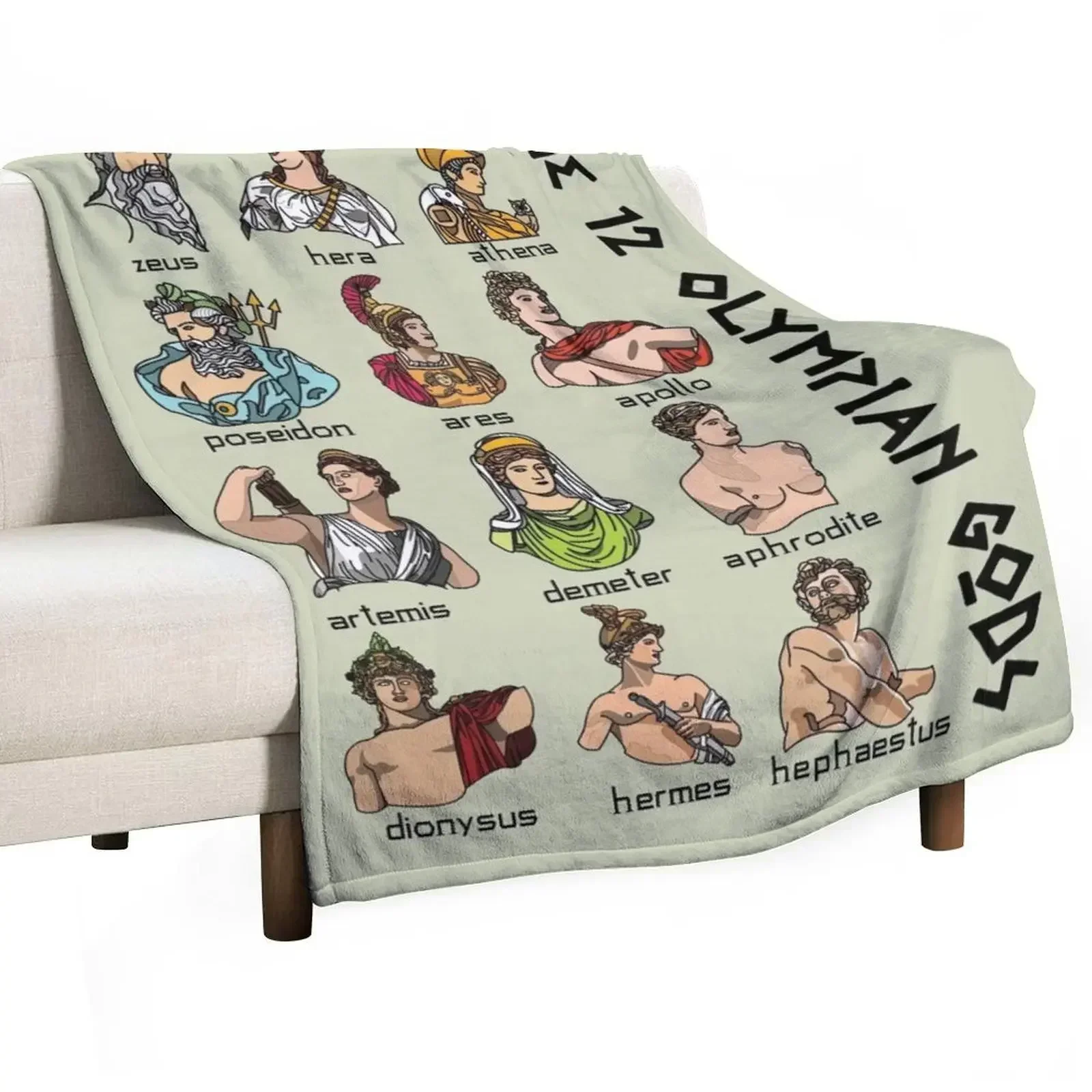 Twelve Olympians (color) : greek mythology Throw Blanket heavy to sleep Shaggy Blankets