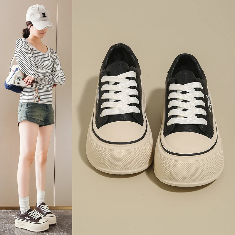 

Platform thick-soled casual sneakers, breathable versatile height-increasing shoes for petite people, 8807